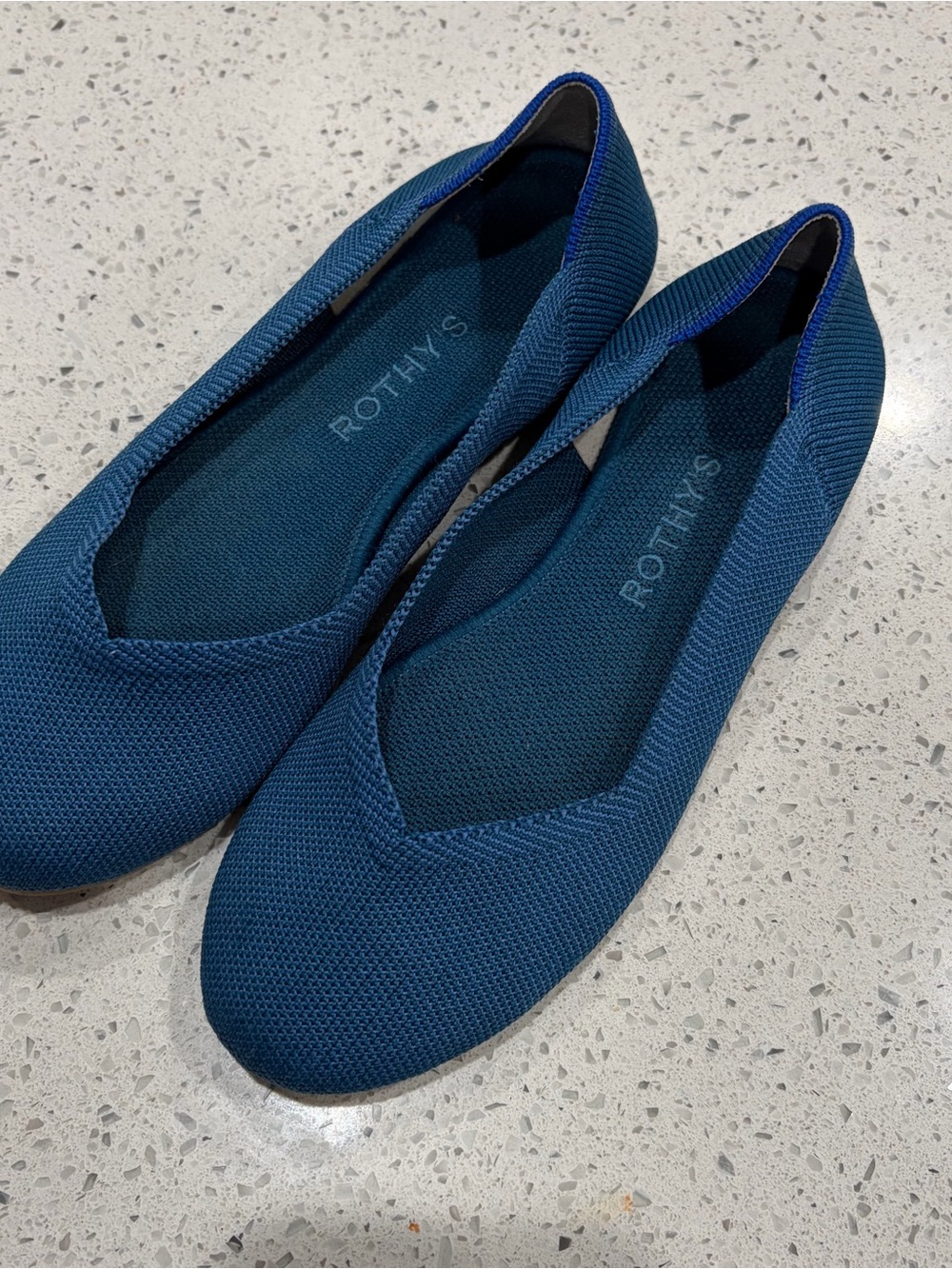Rothy's Teal Knit Ballet Flats 6.5
